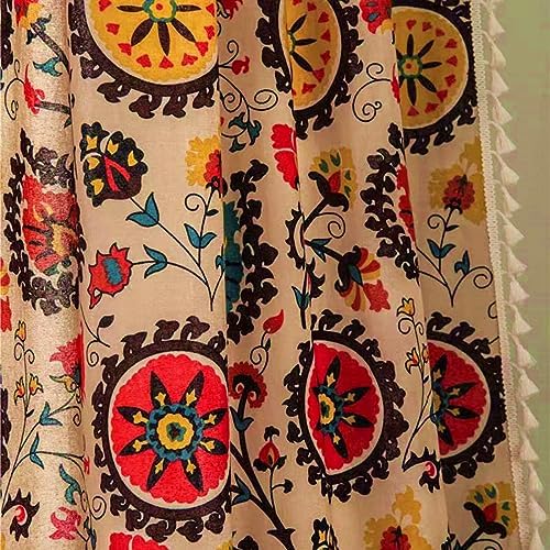 Deeprove Boho Curtain with Tassels 59 x 63