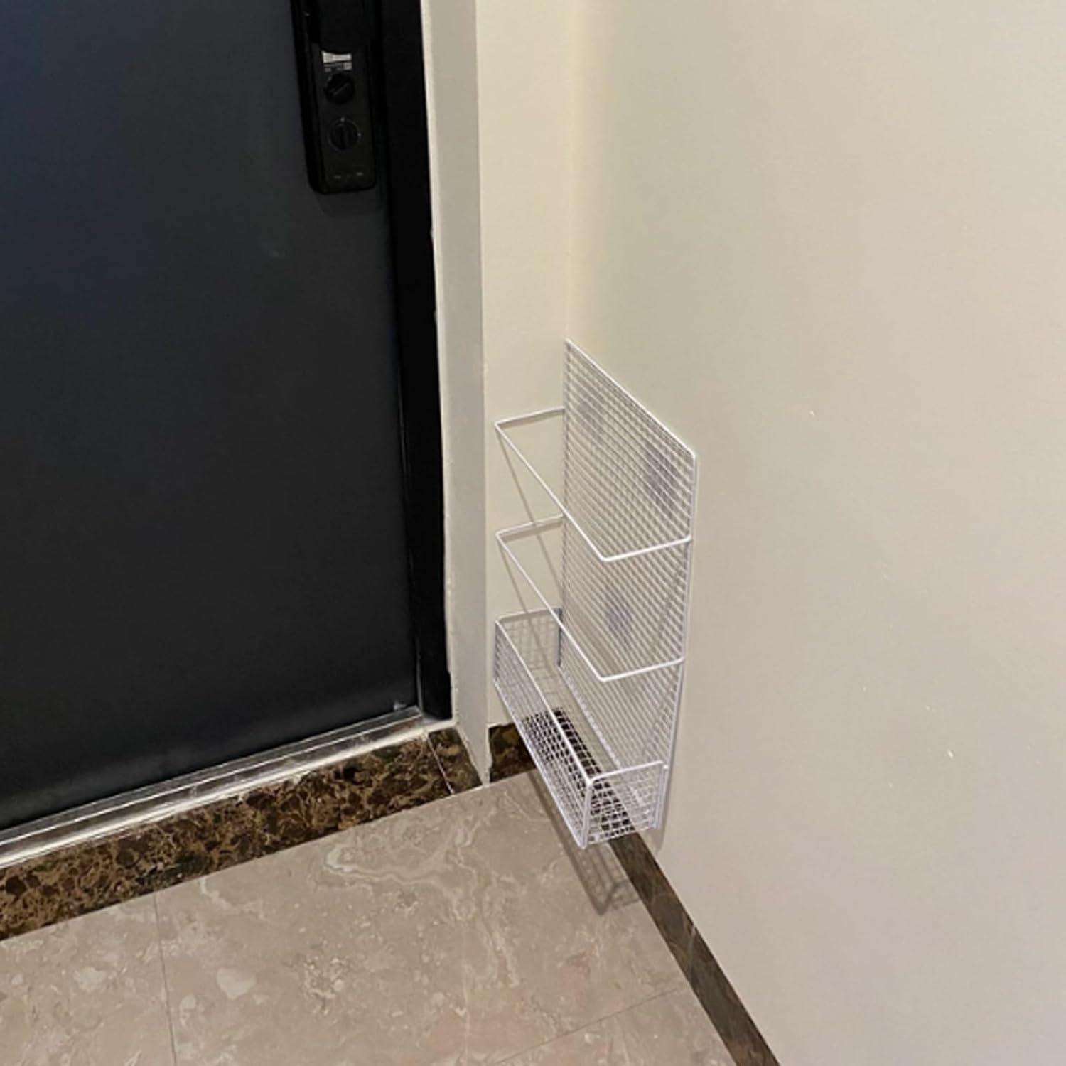 Punch-Free Wall-Mounted Umbrella Stand Black 20cm