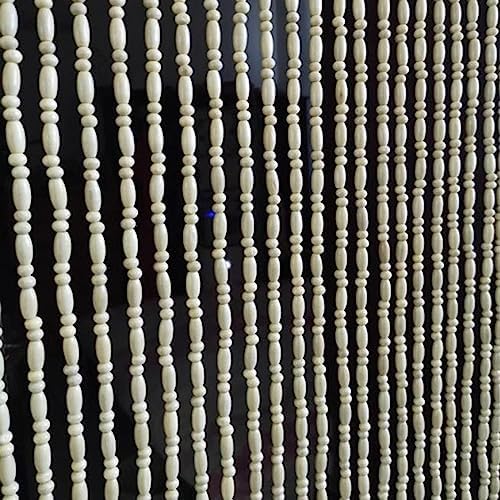 Natural Wood Beaded Curtain - Handmade 70 Strands 140x210cm