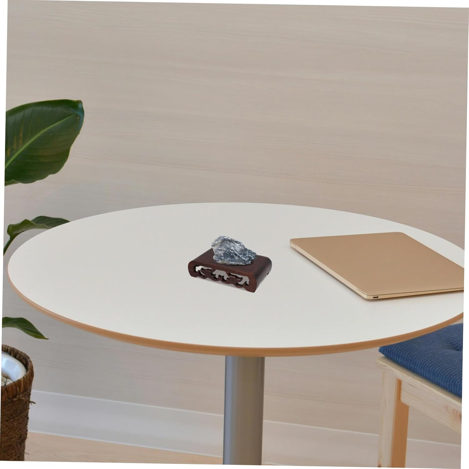 DECHOUS Rectangular Wood Pedestal Stand for Vases and Artifacts