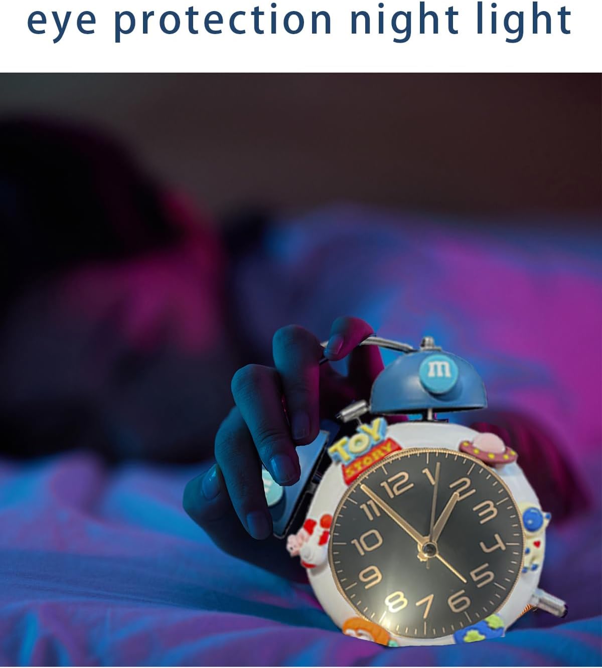 HYLING Alarm Clock for Kids with DIY Astronaut Sticker Blue