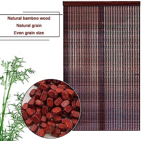 Wooden Beaded Bamboo Door Curtain with 90 Strings