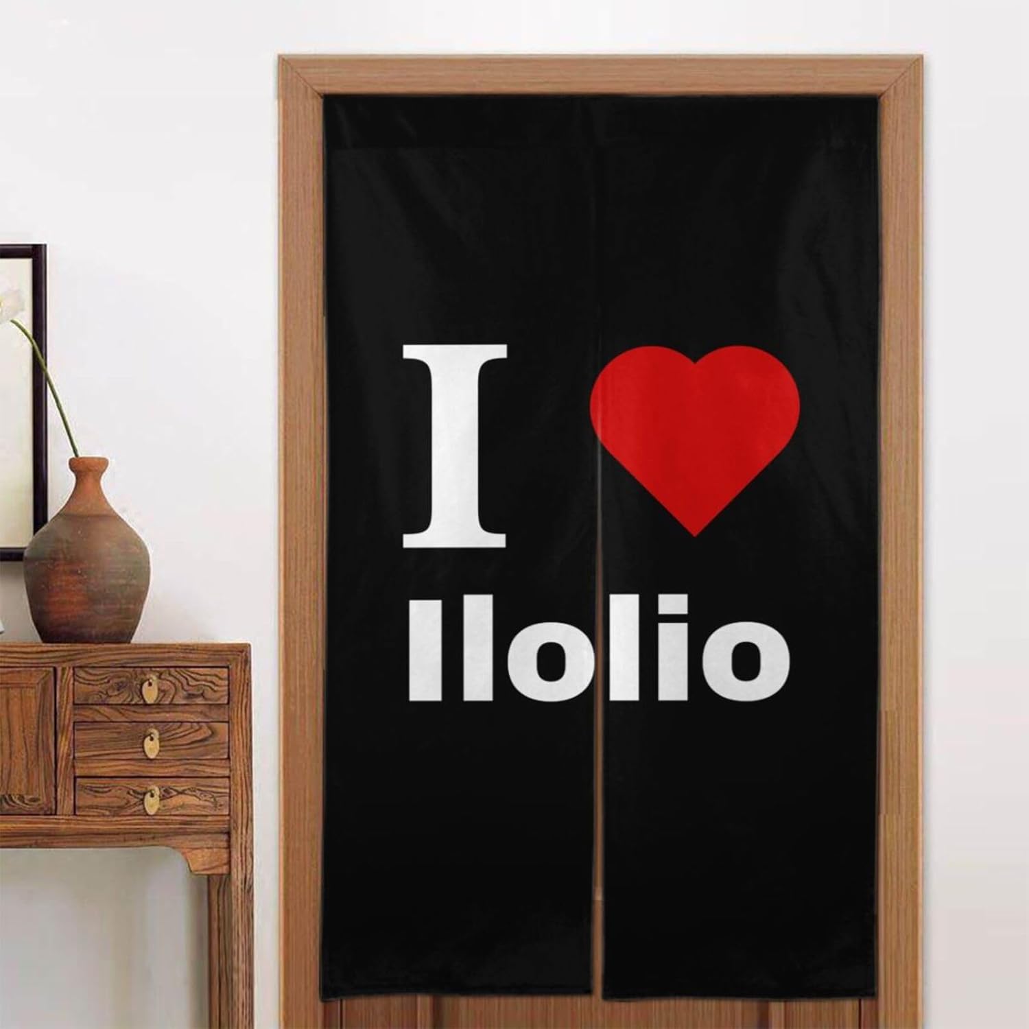 I Love Ilolio Blackout Curtains 34x56in Door Partition