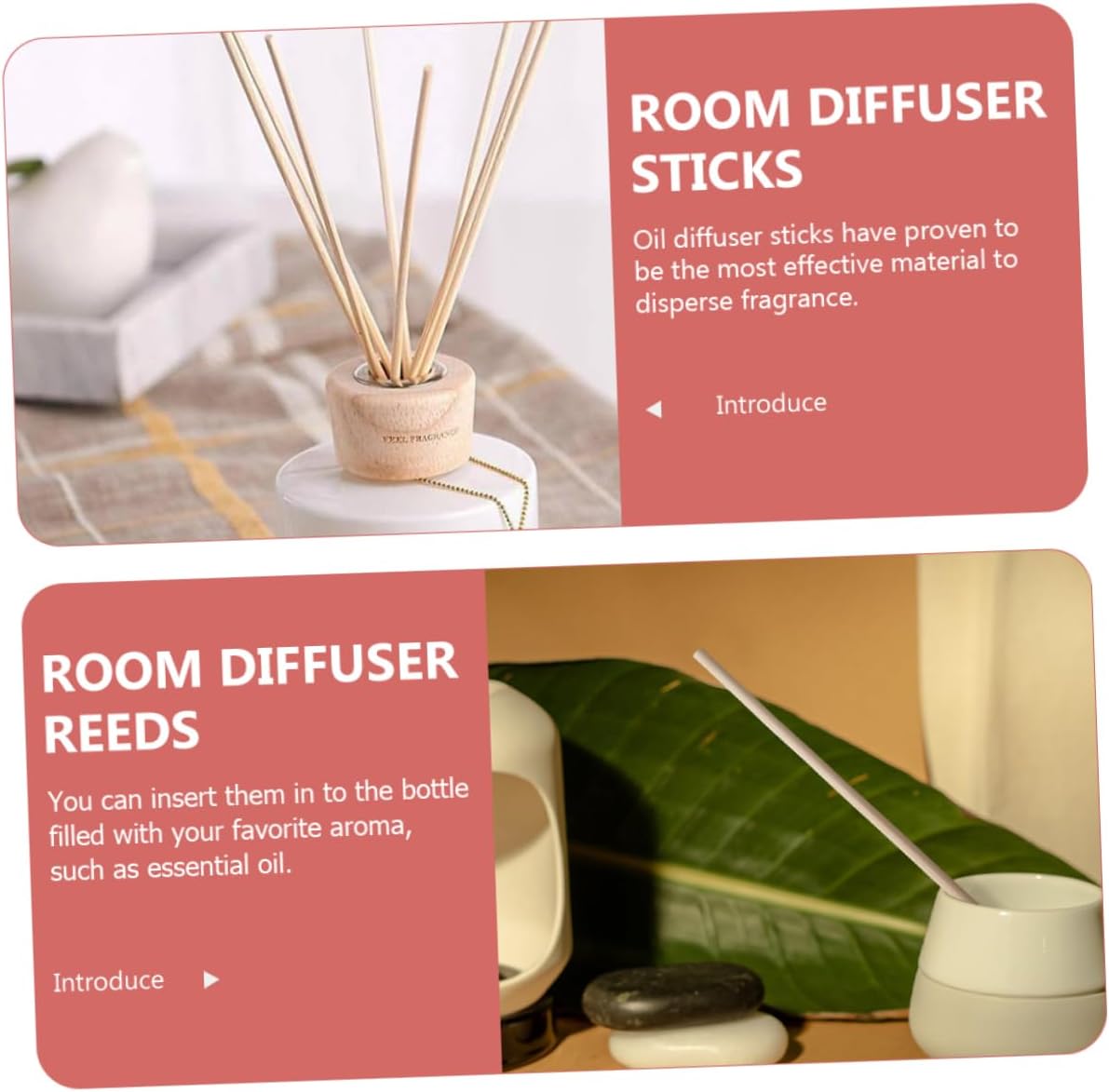Cabilock 100pcs Natural Aromatherapy Rattan Diffuser Sticks