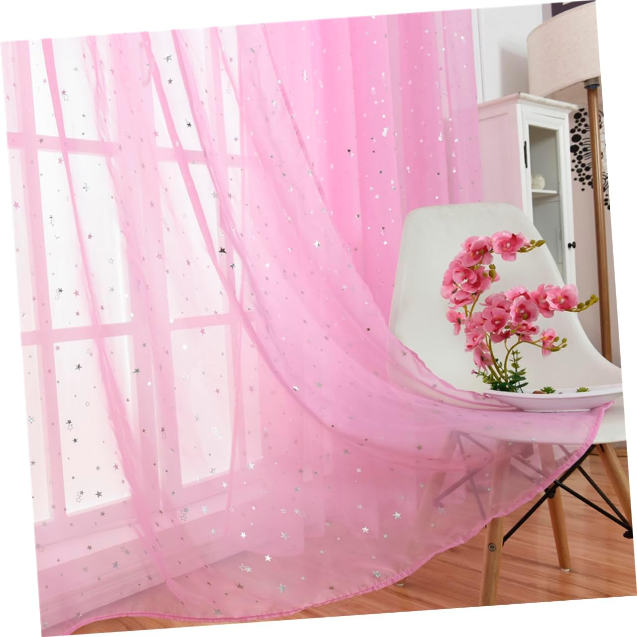 Beautiful Pink Tulle Curtains for Home Decor