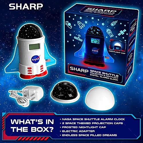 Sharp NASA Space Shuttle Alarm Clock with Night Light