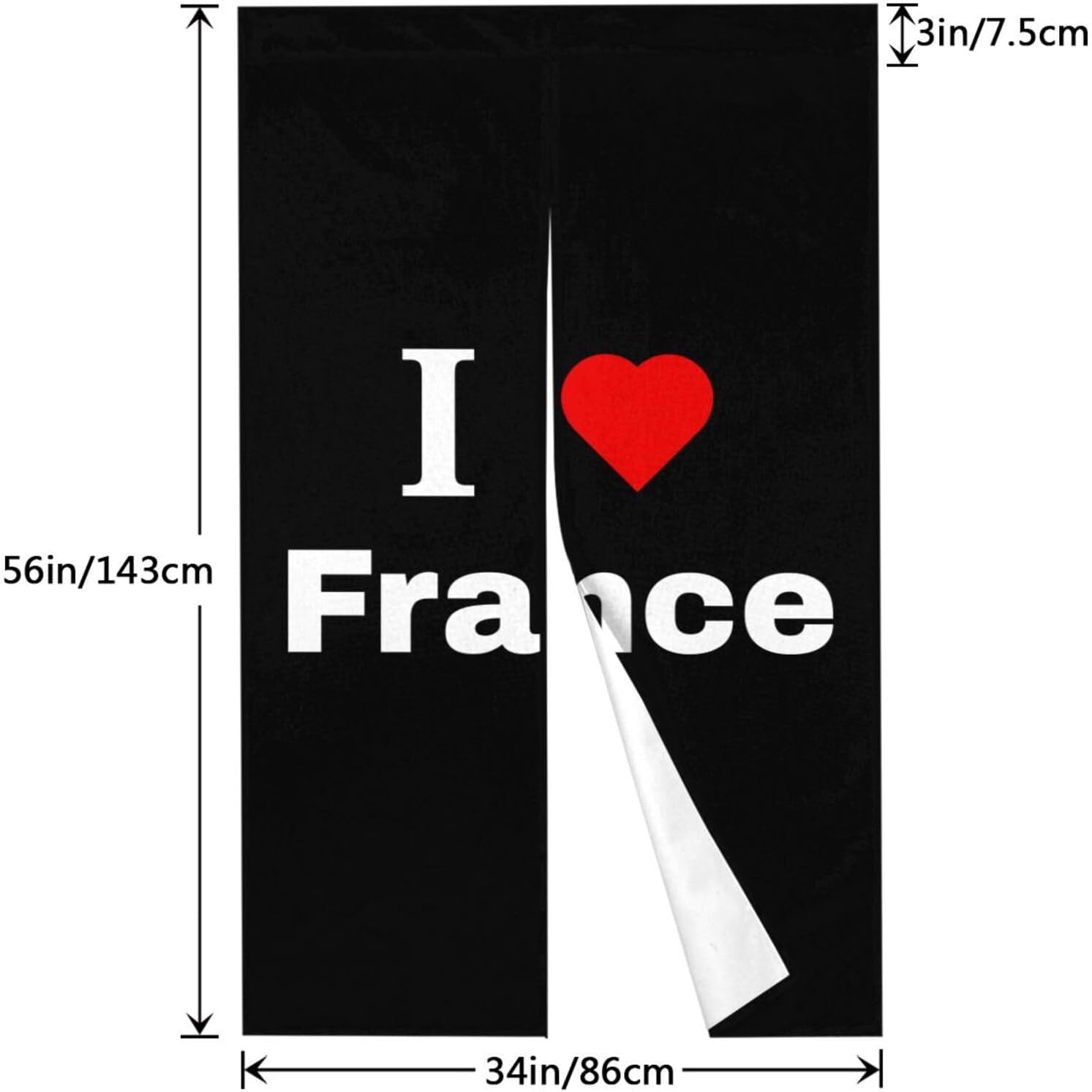 I Love France Blackout Curtains for Doorways