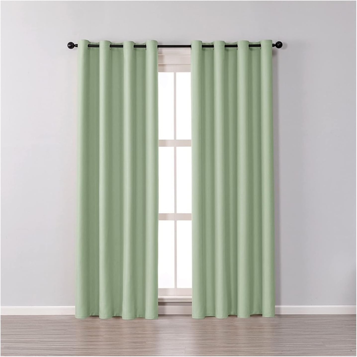 Lieson Polyester Eyelet Curtains 96 inch Long 2 Panels