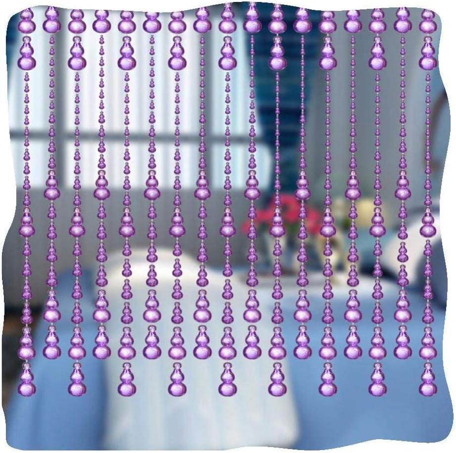 Purple Beaded Curtain Acrylic Door Divider 80x240cm