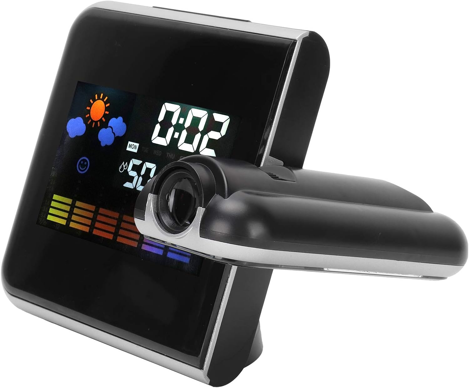 Topyond Projection Clock with Rotatable Projector Thermometer and Humidity Monitor