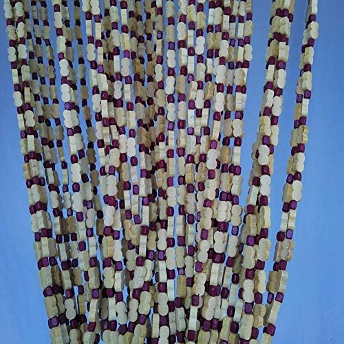 OKUOKA 39 Strands Wood Bead Curtain for Doorway