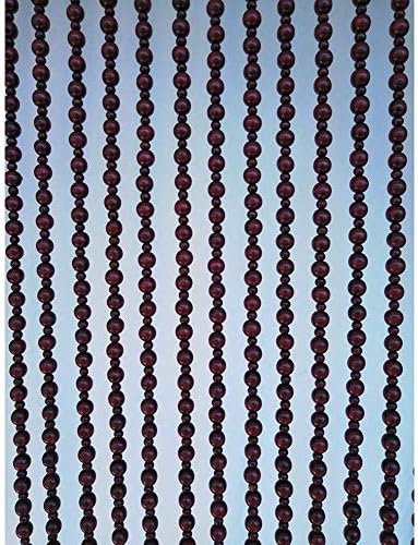 OKUOKA Beaded Door Curtains - 35 Strands 10x215m Wood Bead Room Divider