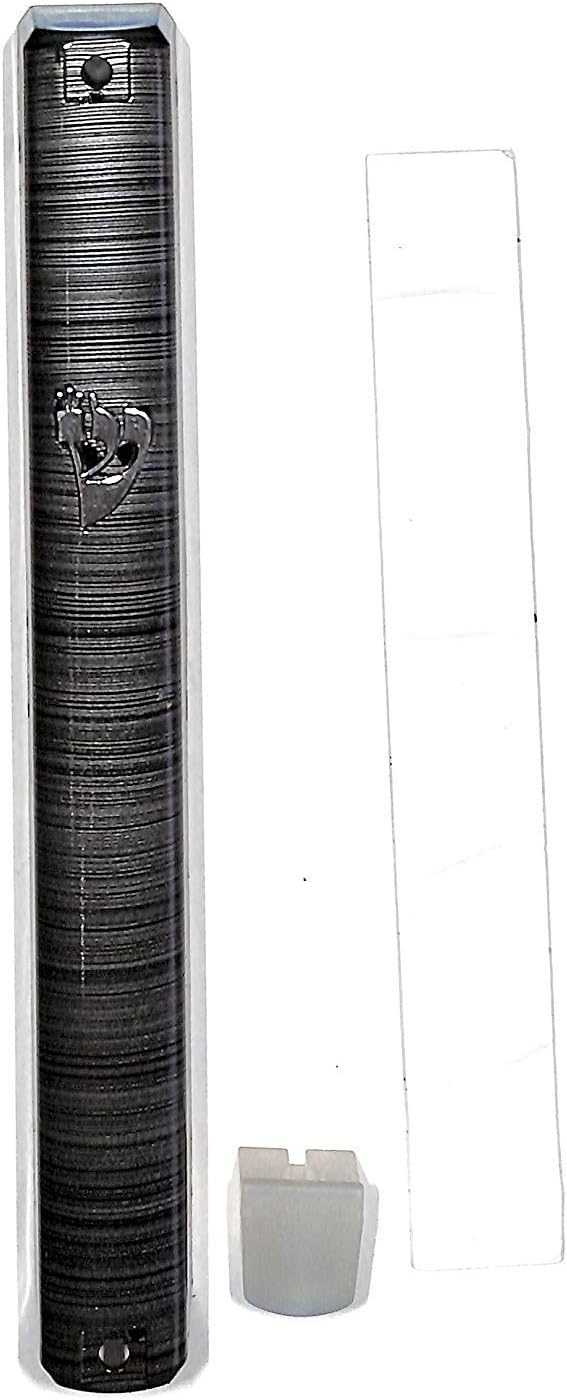 Mezuzah Case Holder Set of 5 Plastic Silver