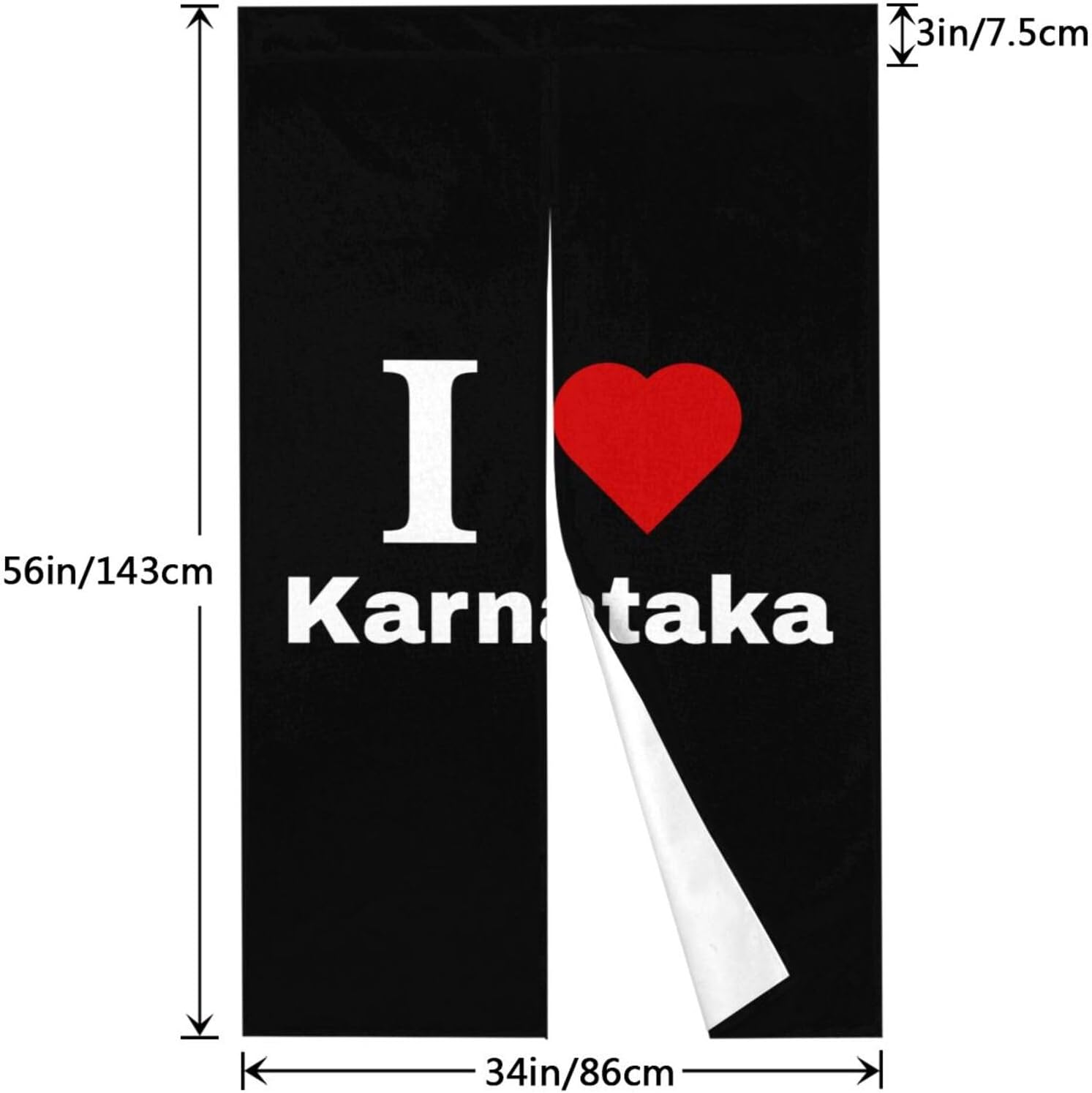 I Love Karnataka Blackout Curtains for Doorways