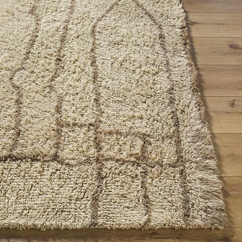 Chesna Bohemian Transitional Runner Rug - Beige Taupe Sandstone 26 x 8