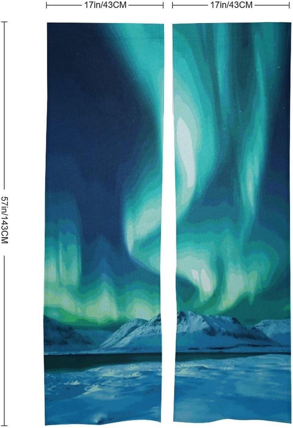 Northern Lights Door Cover Curtain 57x17 Inches