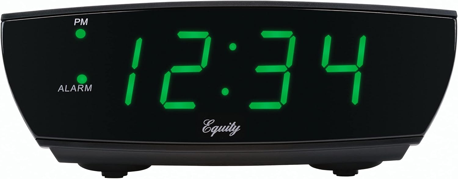 La Crosse Technology Equity 75902 Green LED Digital Alarm Clock