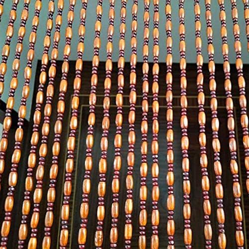 Handmade Wooden Beaded Curtain for Doors and Entryways