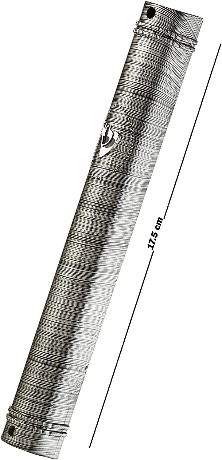 Mezuzah Case Holder Set of 5 Black and Silver Lines