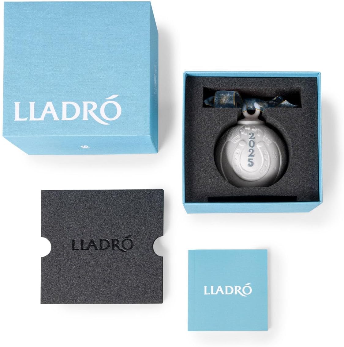 LLADR Blue 2025 Christmas Ball Decorative Ornament