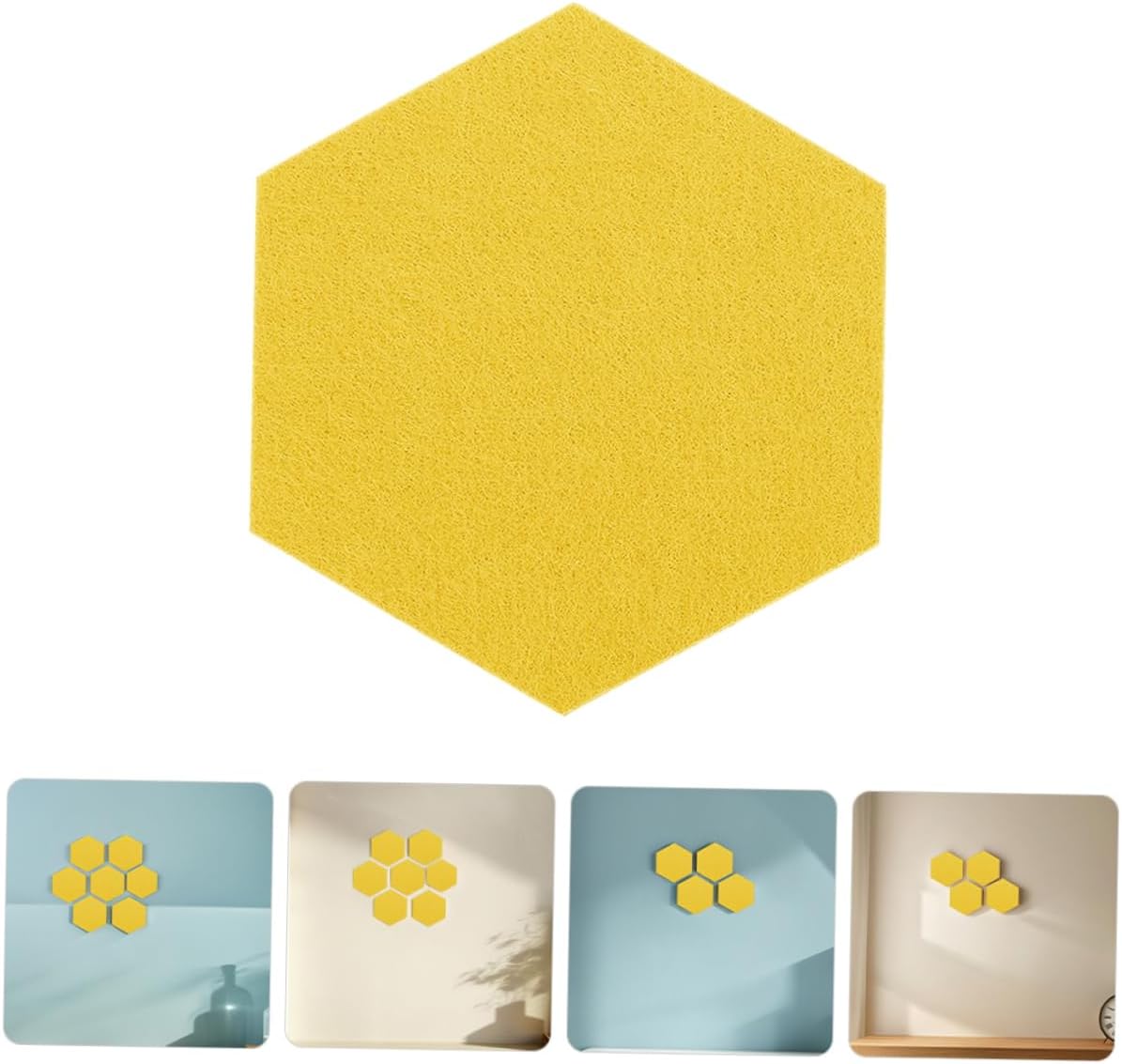 VICASKY 20pcs Hexagon Felt Board Tiles for Walls
