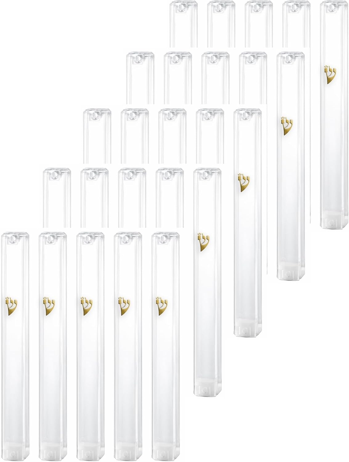 Mezuzah Case Holder Lot of 25 pcs Waterproof Silver Rectangle