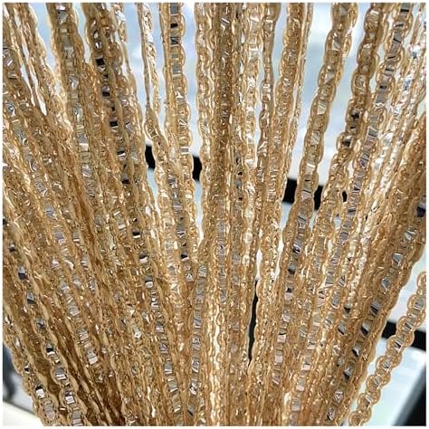 Deep Blue Shimmer Tassel String Curtain for Room Divider