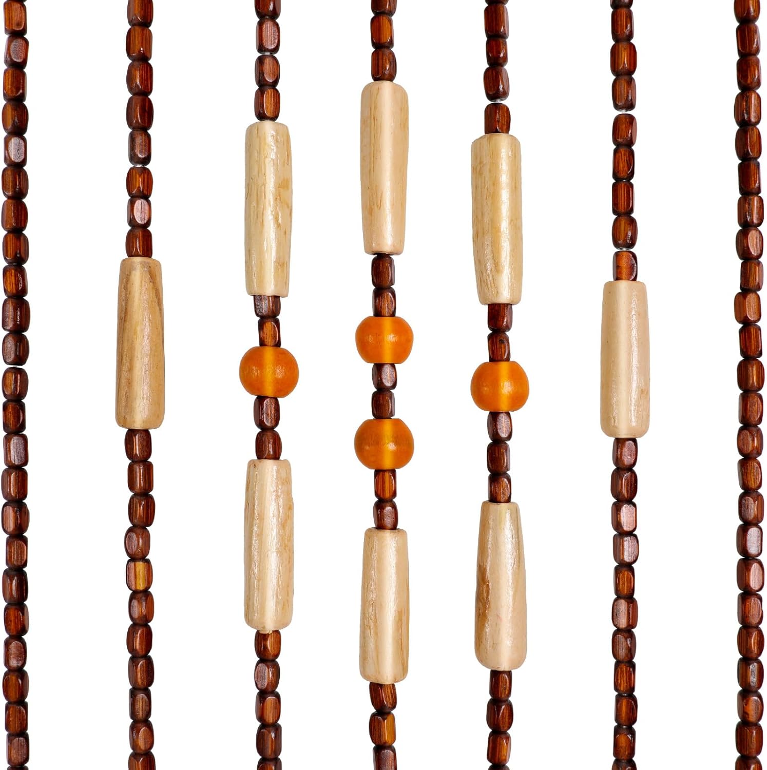 31 Wooden Bead Fringed Door Curtain 1