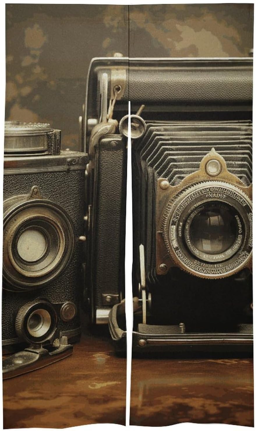 Old Camera Door Cover Curtain 57x17 Inches