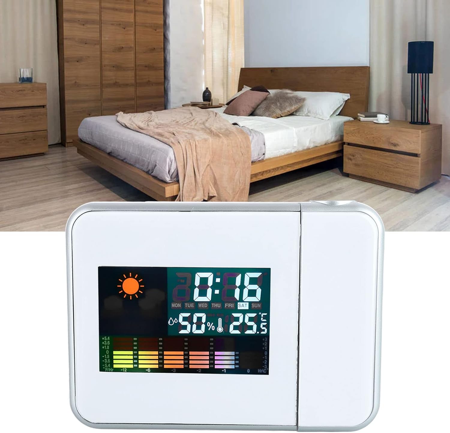 GOWENIC Projection Alarm Clock with Rotatable Display