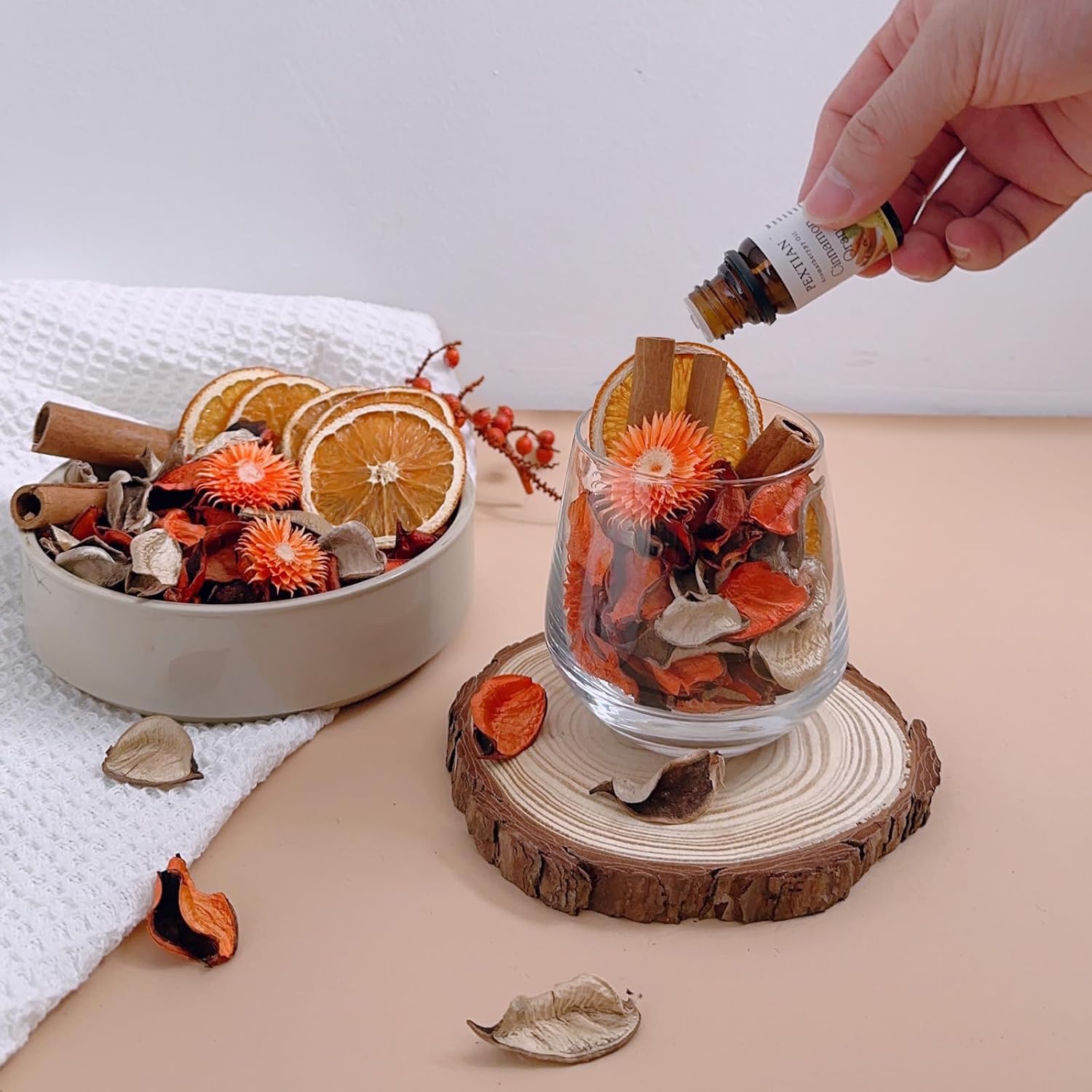 Fall Potpourri Dried Orange Slices Cinnamon Sticks Decorative Bowl Filler