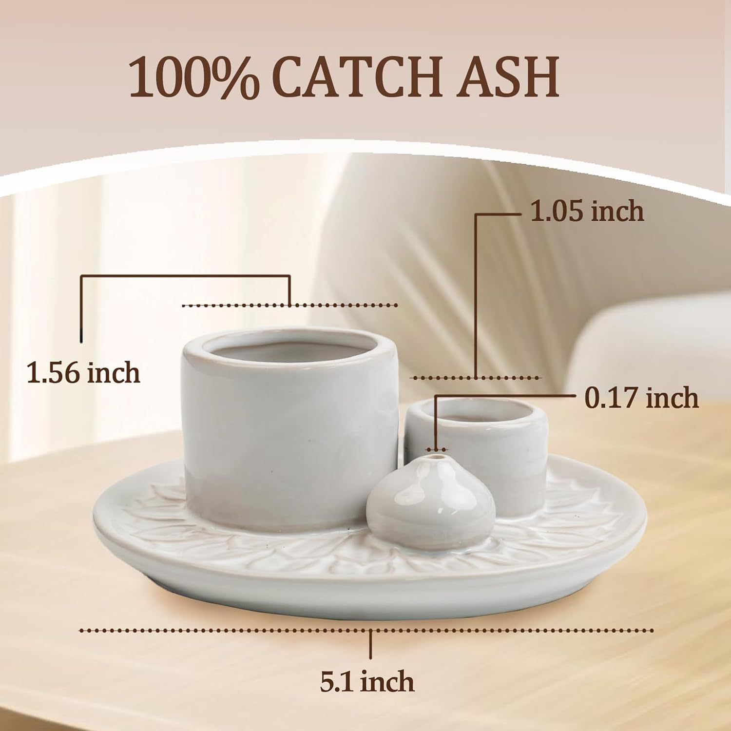 4 in 1 Incense Burner Holder for Meditation and Yoga Room