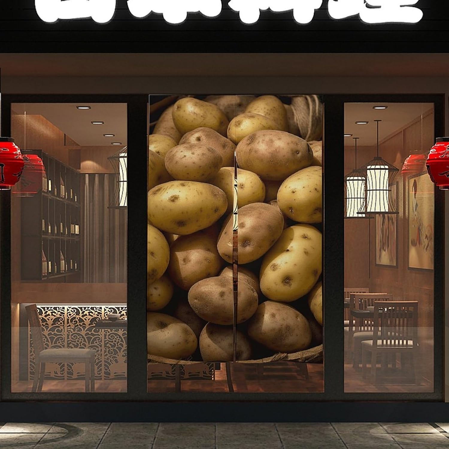 Garden Potatoes Door Cover Curtain 57x17 Inches