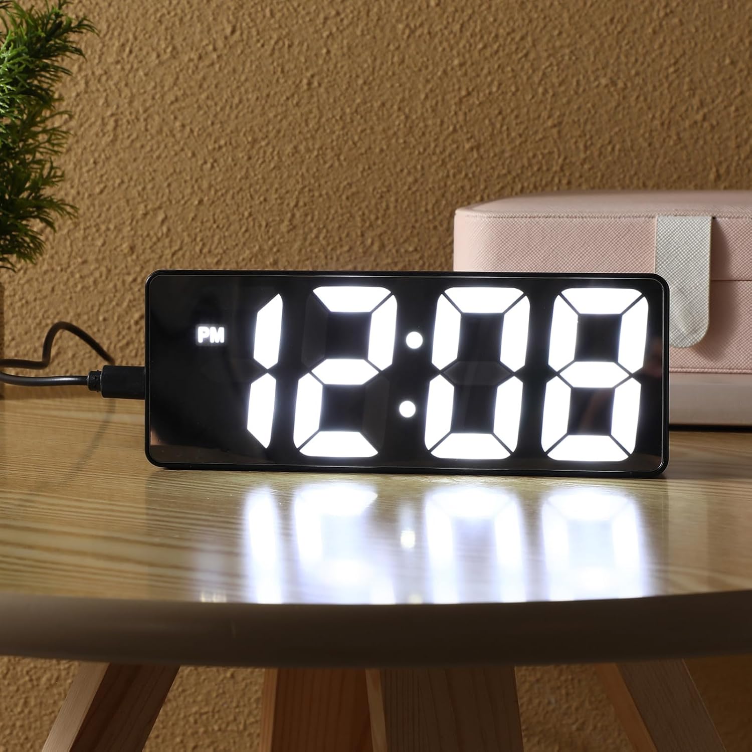Digital LED Alarm Clock with Mirror and Multi-alarm Function