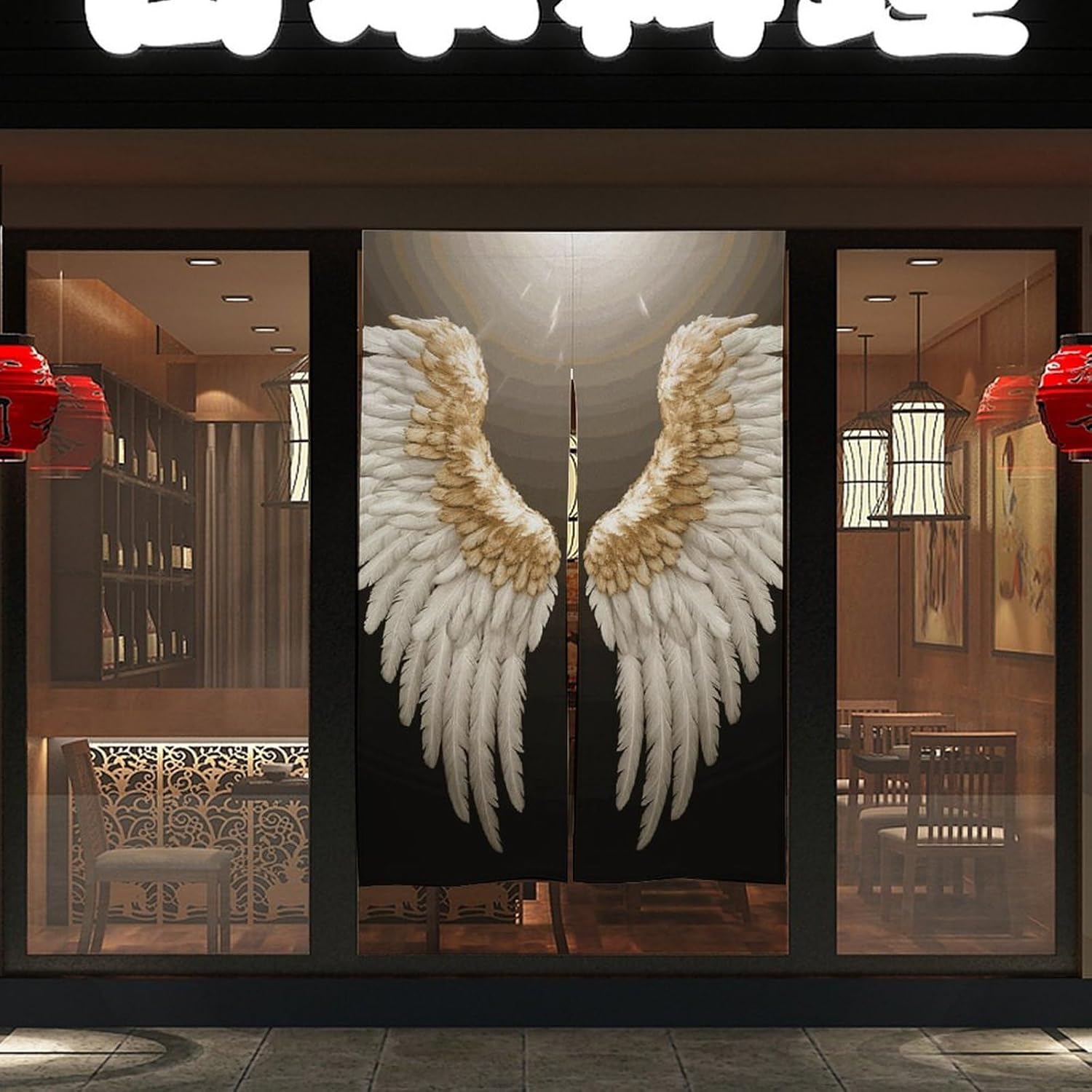 Angel Wing Door Cover Curtain 57 X 17 Inches