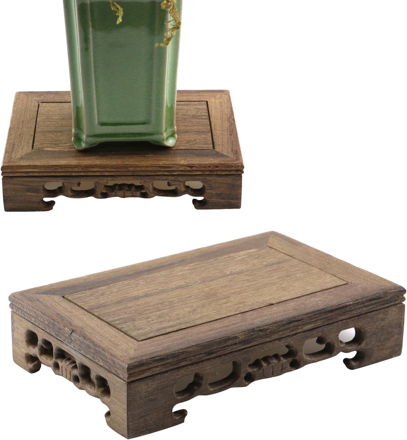 Wooden Display Stand 669 x 433 Rectangle Pedestal Home Decor