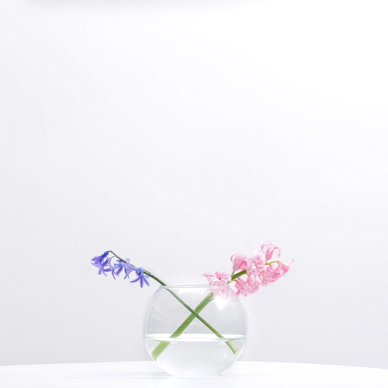 WGVI Clear Glass Vase with Bubbles 6 Diameter