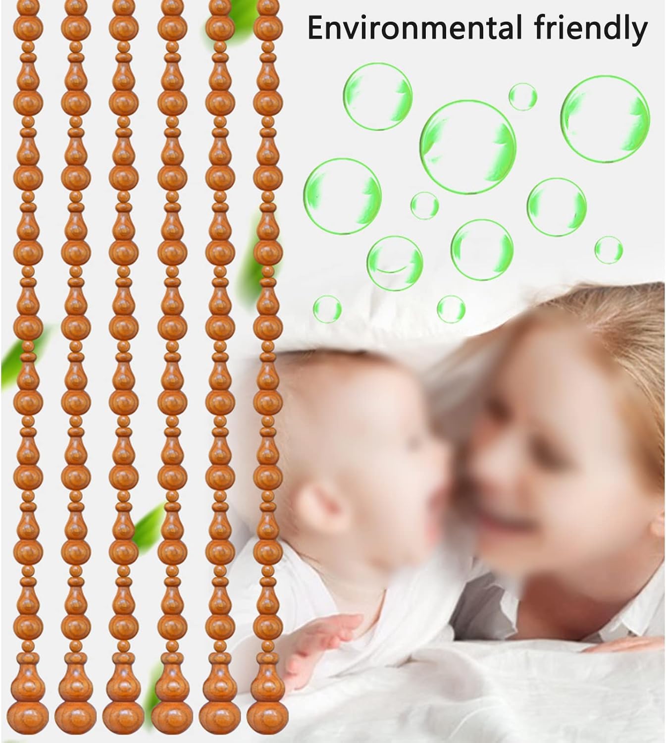 KDDEON Home Decoration Wood Bead Curtain