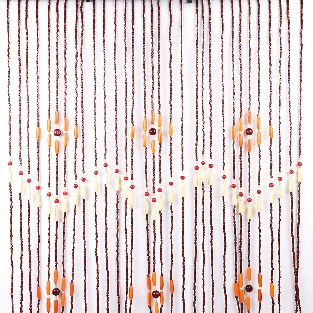 CNCEST Wooden Bead Curtain 90x220cm 31 Lines