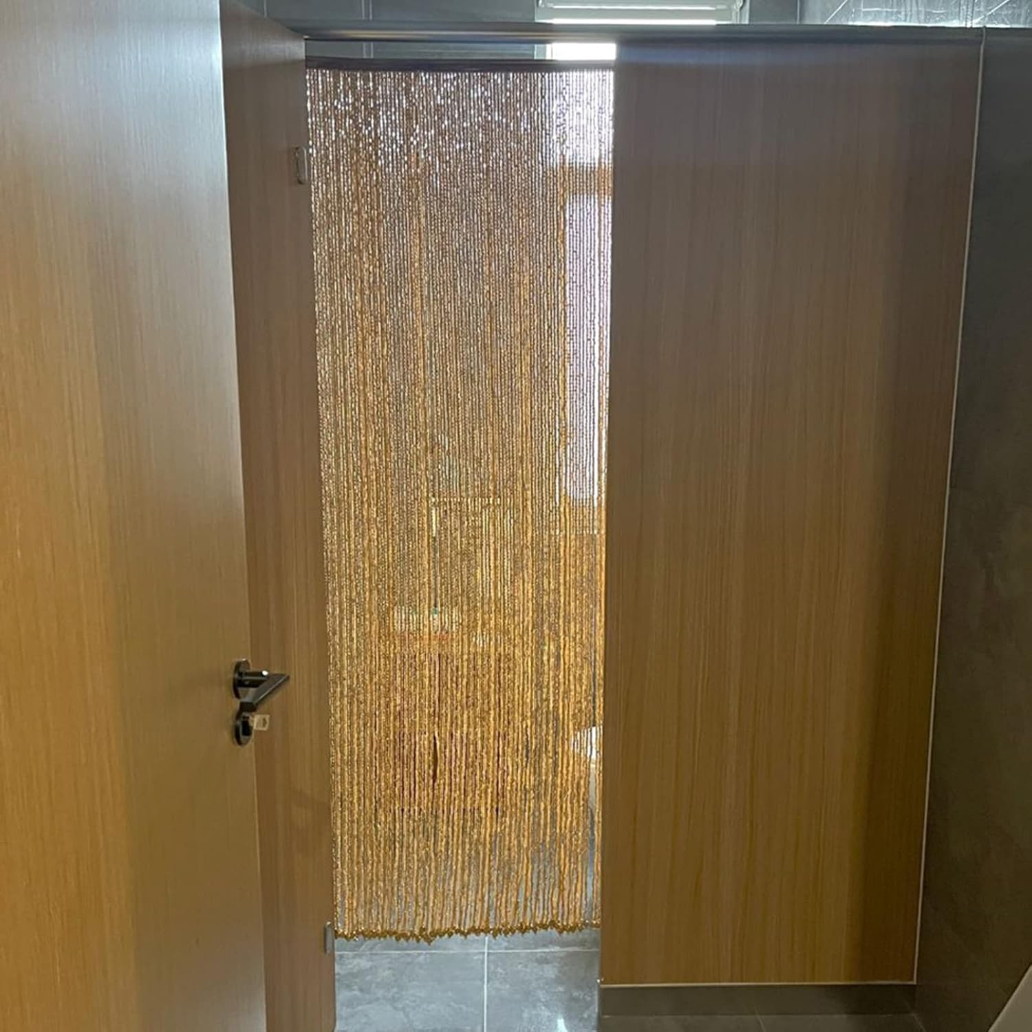 Natural Bamboo Beaded Curtain for Doorway and Room Division