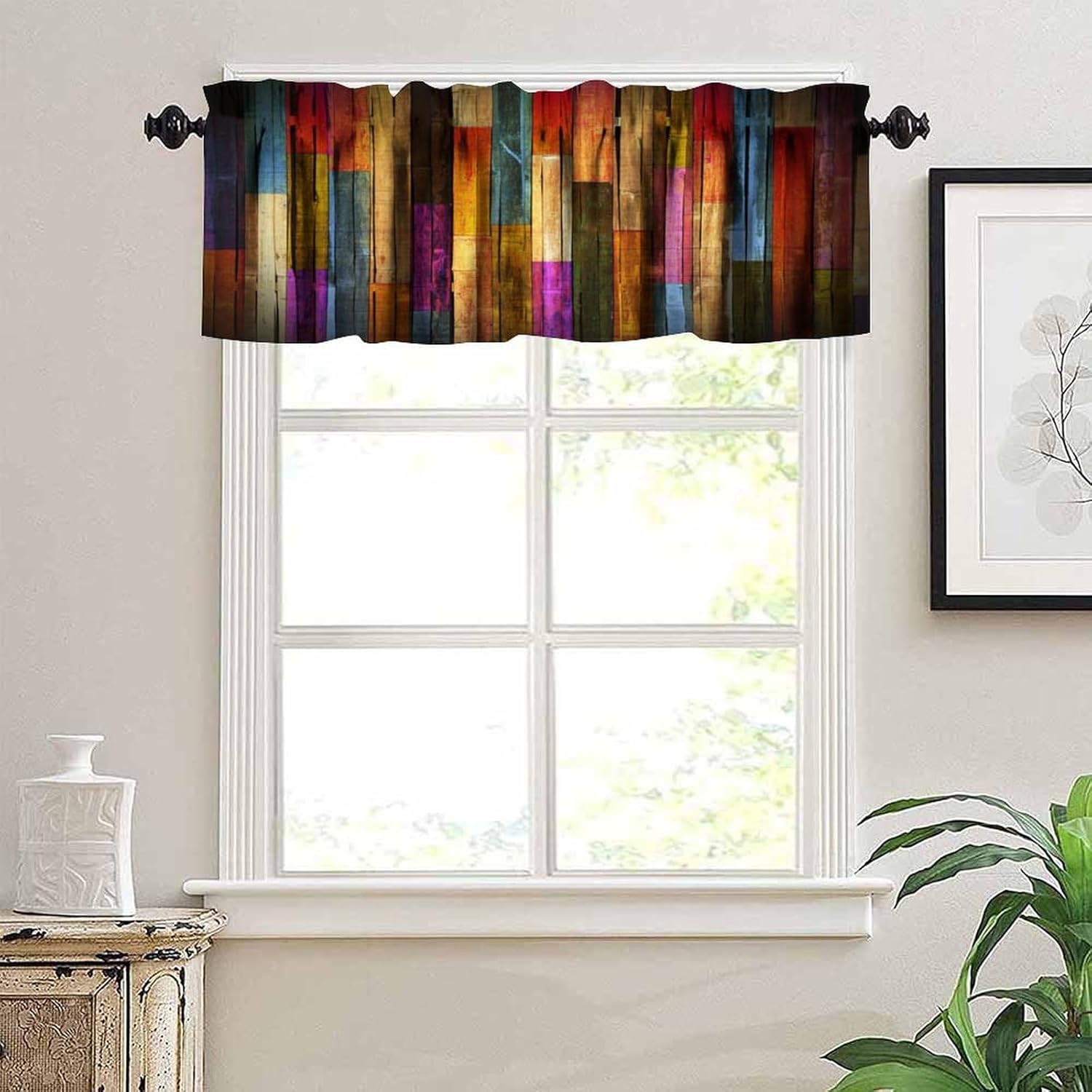Rustic Barn Door Blackout Curtains 2 Panel Rod Pocket
