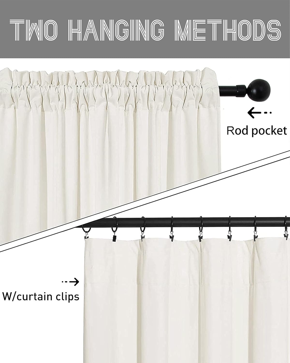SMILETIME Velvet Curtains Set of 2 52x96 Inches Thermal Insulated Privacy Drapes