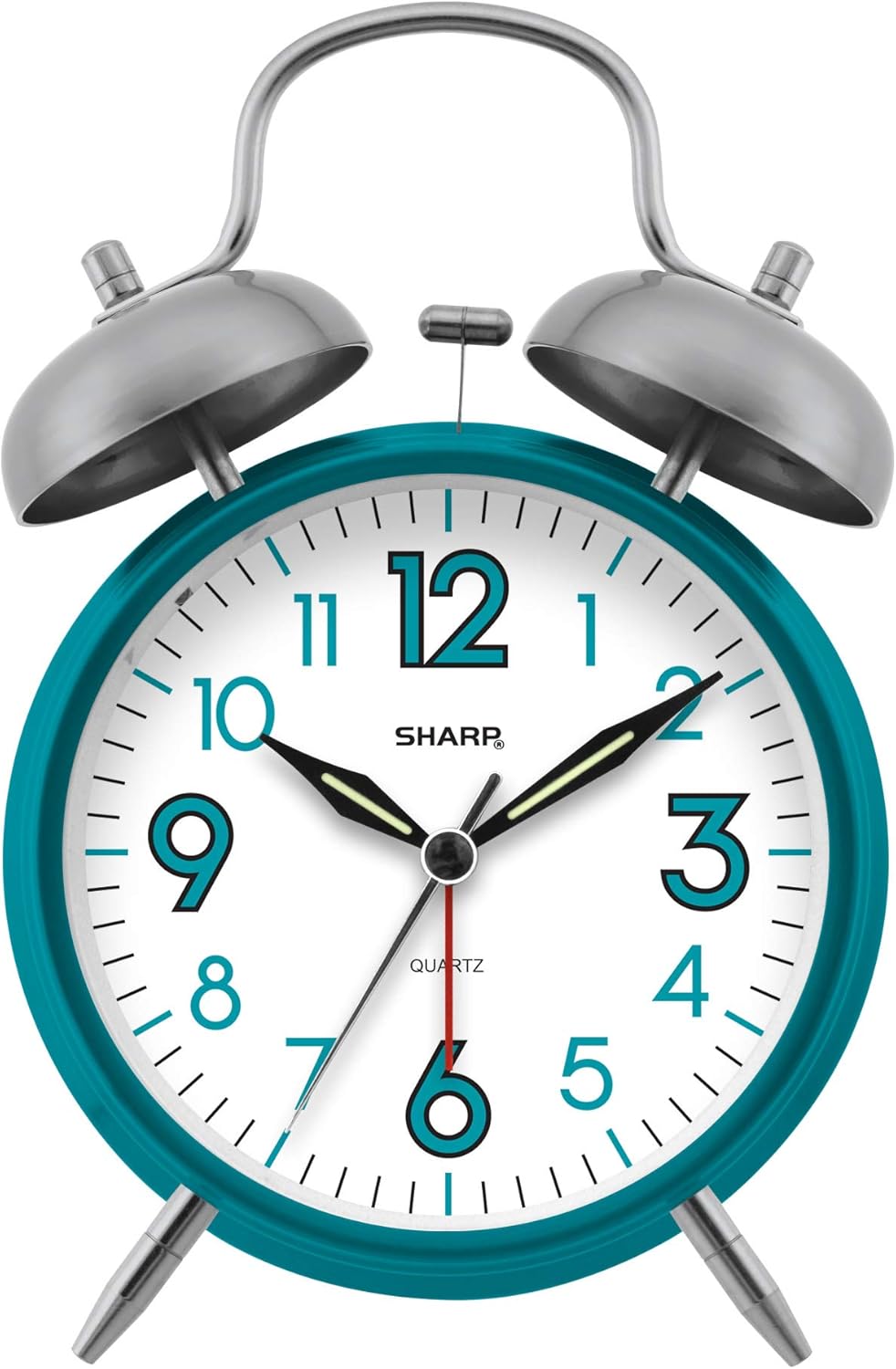 Sharp SPC851 Twin Bell Alarm Clock Teal