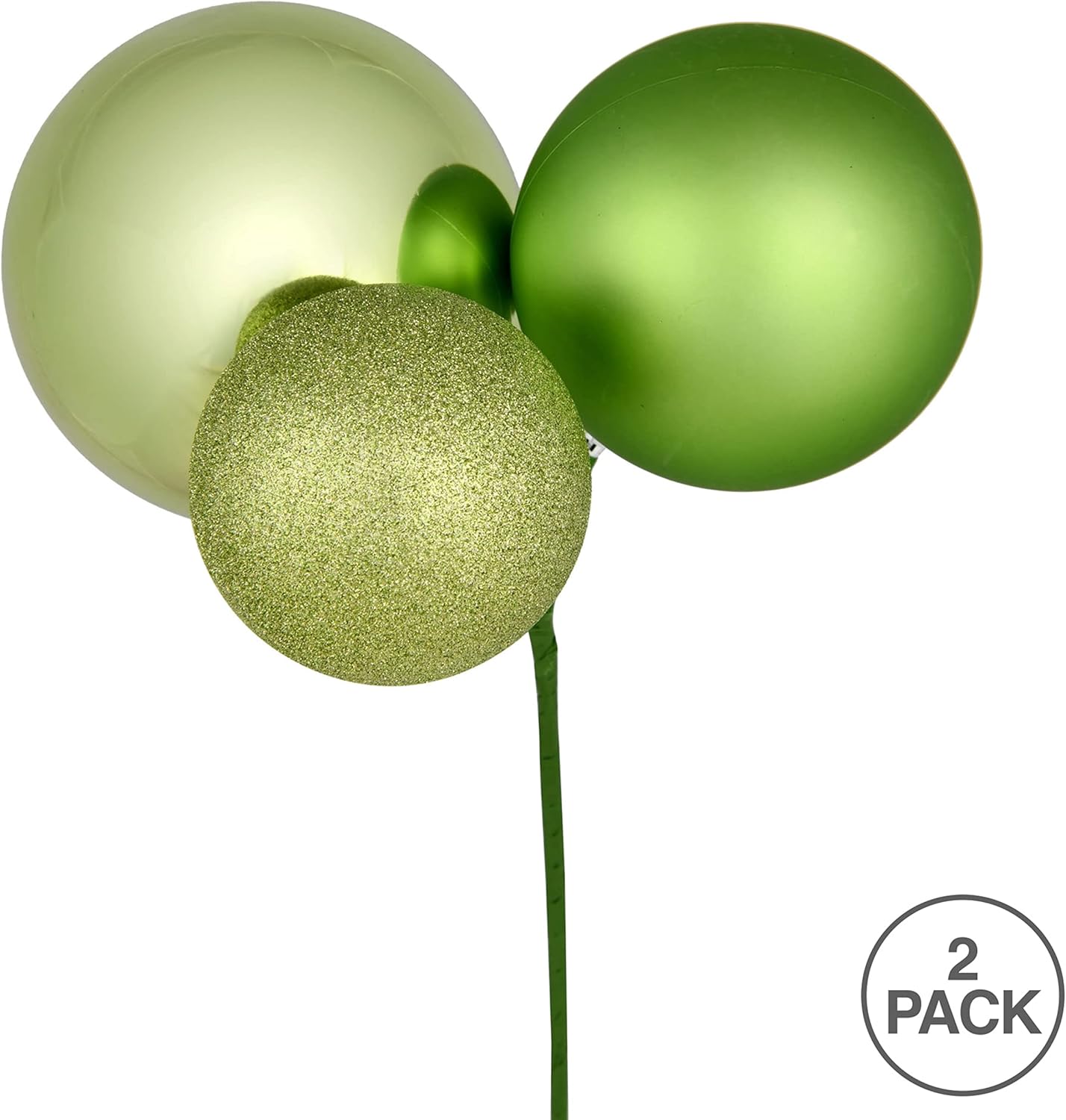 Vickerman 18 Inch Celadon Ball Christmas Pick