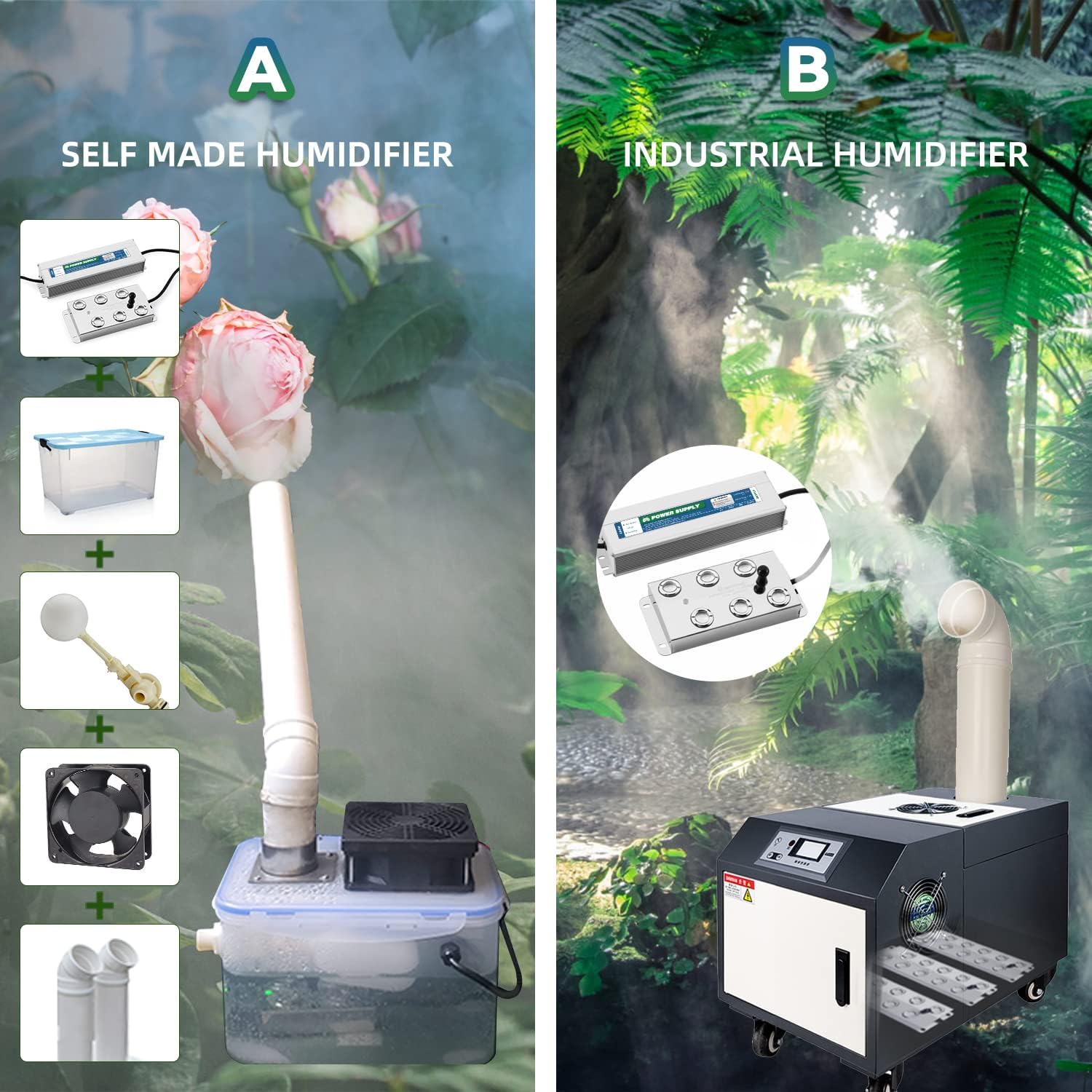 Mxmoonant 6 Head Ultrasonic Mist Maker Fogger 4200mlH