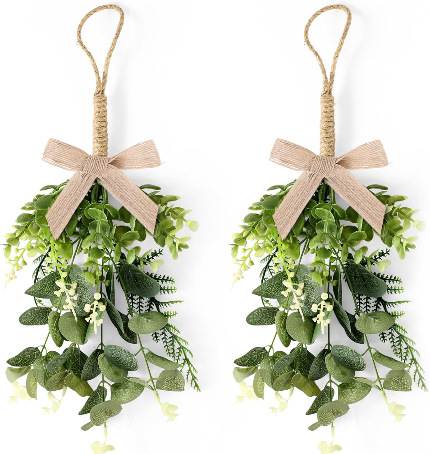 17 Inch Eucalyptus Wreaths 2 PCS Farmhouse Door Decor
