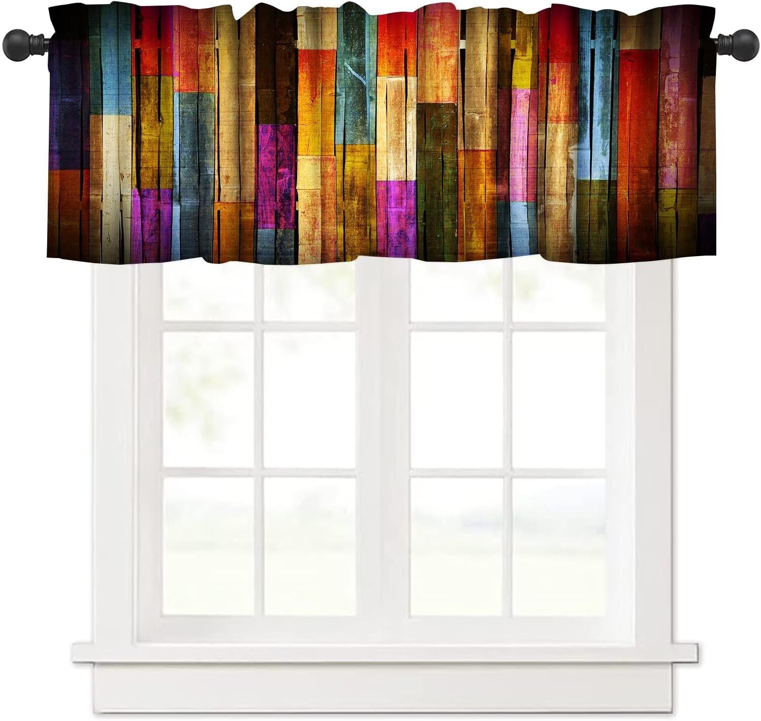 Rustic Barn Door Blackout Curtains 2 Panel Rod Pocket