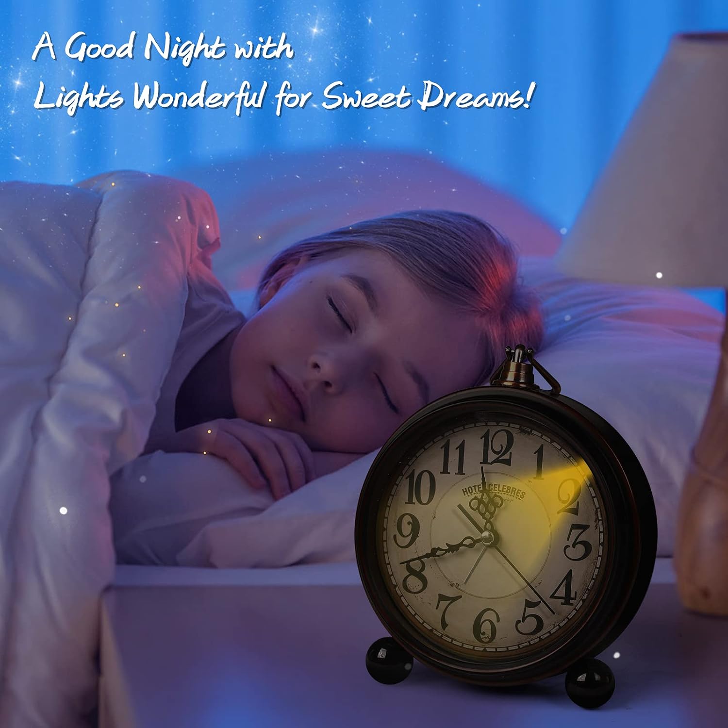 Super Silent Battery Alarm Clock with Night Light