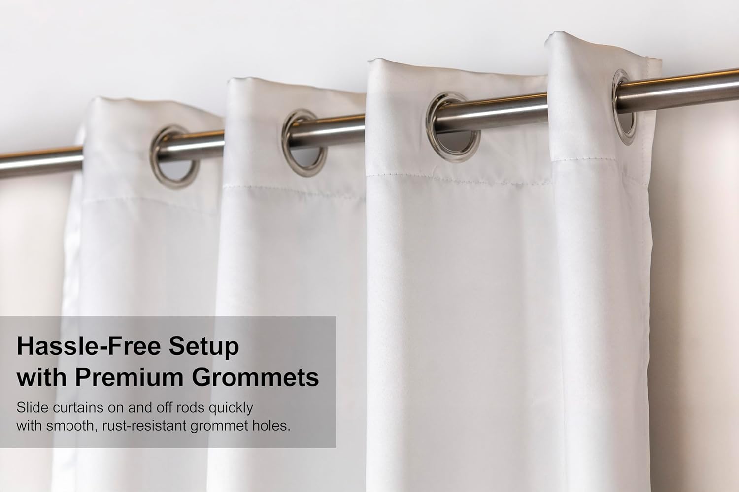 Blackout Curtains for Bedroom and Living Room with Stainless Steel Grommets