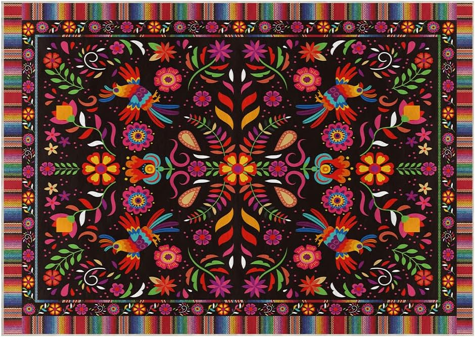 Artoid Mode Bird Dia De Los Muertos Mexican Fiesta Area Rug 5x7 Feet